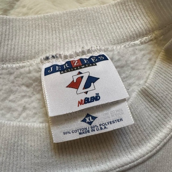 Vintage 1990s Jerzees Custom Native American Custom Design Crewneck Sweater XL - Picture 5 of 5